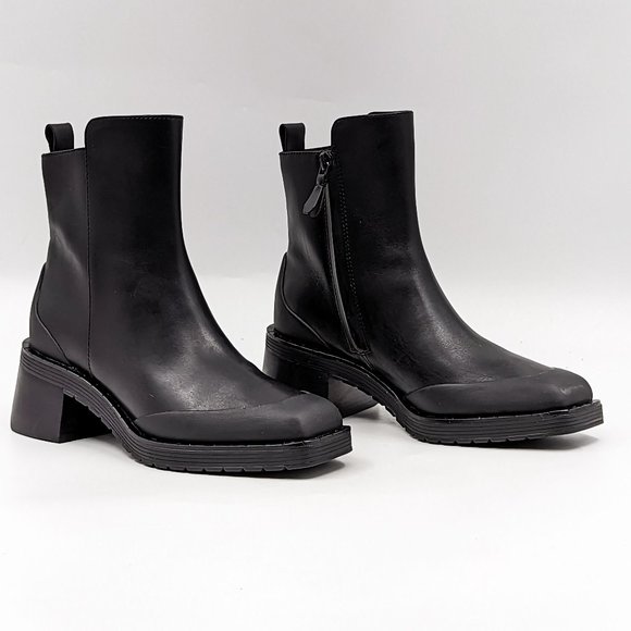 Tory Burch Shoes - Tory Burch Women Expedition Black Leather Square Toe Dressy Ankle Boots size 6.5